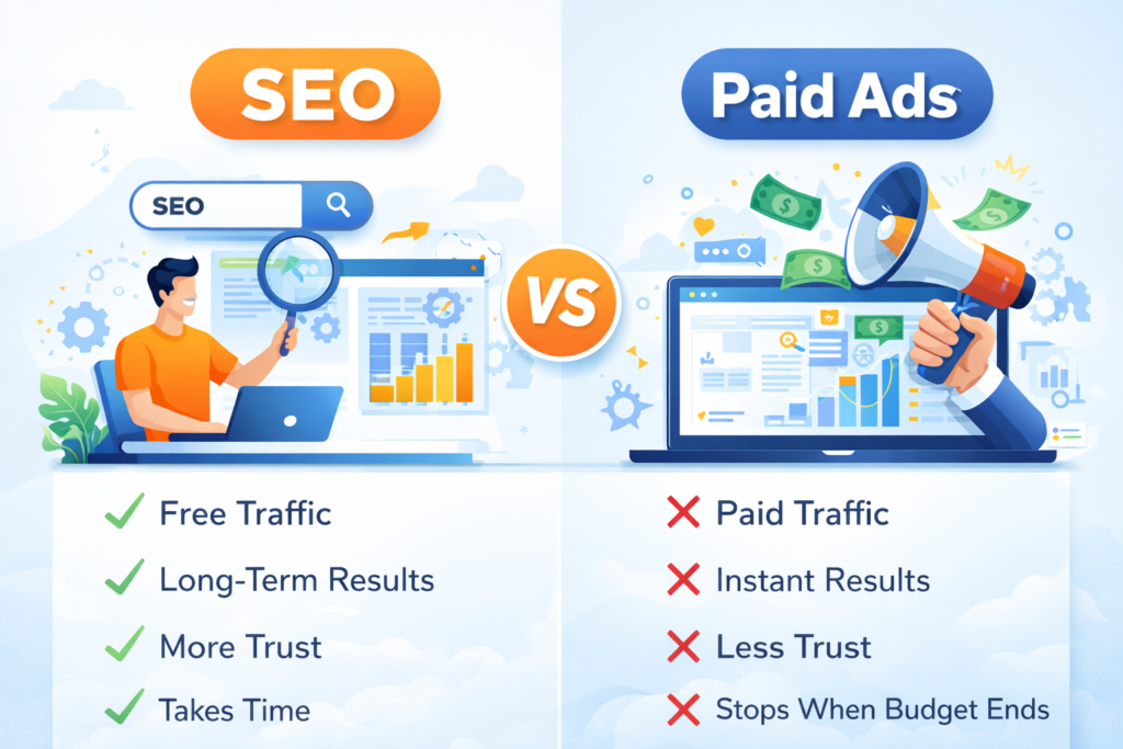 seo vs paid ads