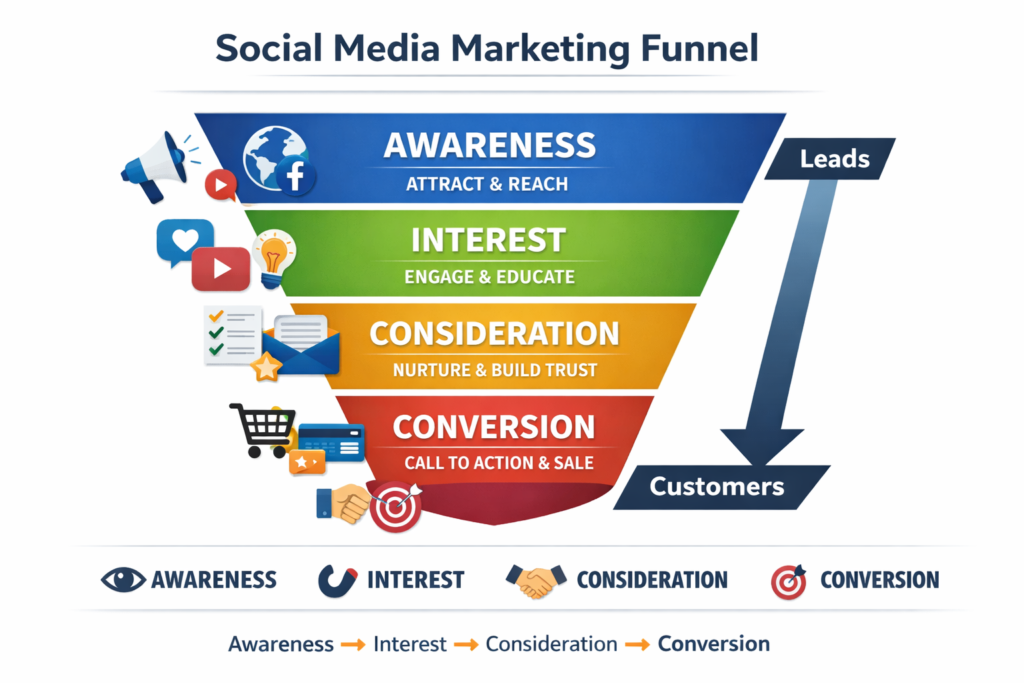 social media marketing funnel