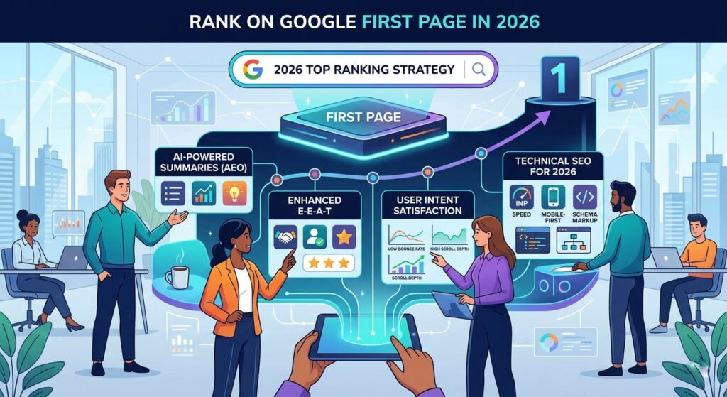 How to rank on Google first page in 2026